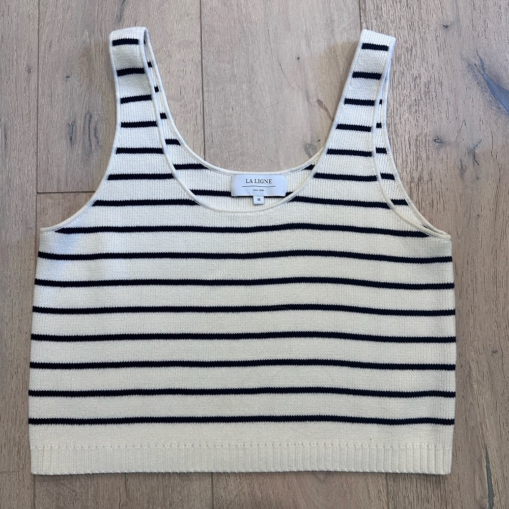 La Ligne Striped Tank Top - Navy and White